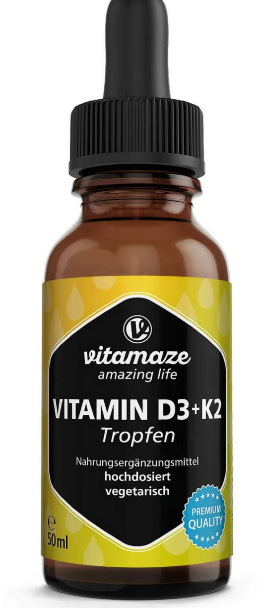 Vitamin D3 K2 1000 I.E. Tropfen Hochdosiert 50ml