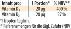 Vitamin D3 K2 Öl Dr.Jacob s 20 ml Tropfen