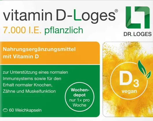 Vitamin D-Loges 7000 I.E. Pflanzlich 60 Weichkapseln