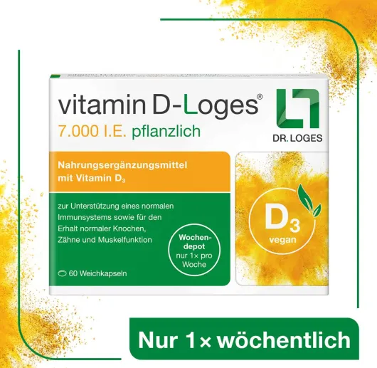 Vitamin D-Loges 7000 I.E. Pflanzlich 60 Weichkapseln