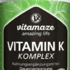 Vitamin K1+k2 Komplex Hochdosiert Vegan Kapseln 120 Stück