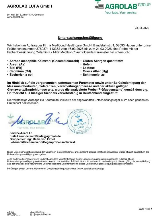 Vitamin K2 MK7 Medibond 60 Kapseln
