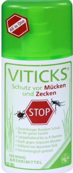 Viticks Schutz Vor Mücken und Zecken 100 ml Sprühflasche