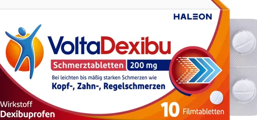 VoltaDexibu Schmerztabletten 200 mg 10 Filmtabletten