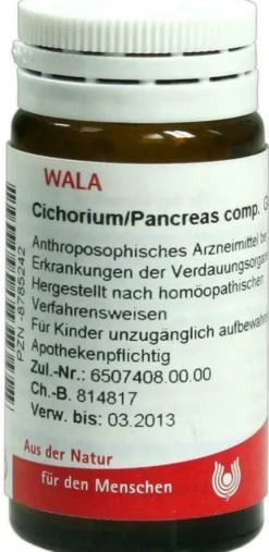 Wala Cichorium Pancreas Comp. 20 G Globuli