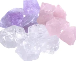 Wassersteine Premium Grundmischung Natursteine Bergkristall + Rosenquarz + Amethyst
