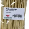 Wattestab Mit Wattekopf 15 cm Holz im Polybeutel 100 Stück