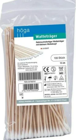 Watteträger 15cm Mit Kleinem Wattekopf