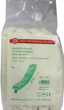 Wöchnerinnenvorlage 8x34cm 6 Stück