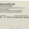 Weleda Arnica Planta Tota Rh D20 8 X 1 ml Ampullen