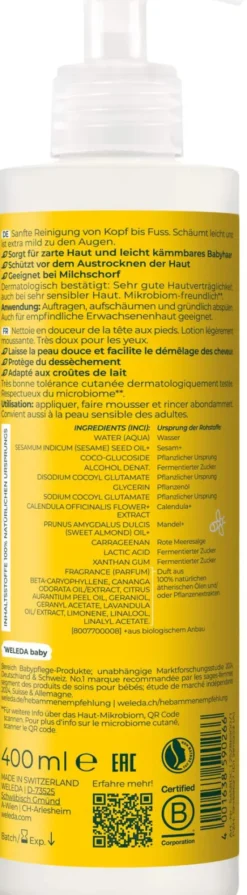 Weleda Baby Waschlotion & Shampoo Calendula 400 ml