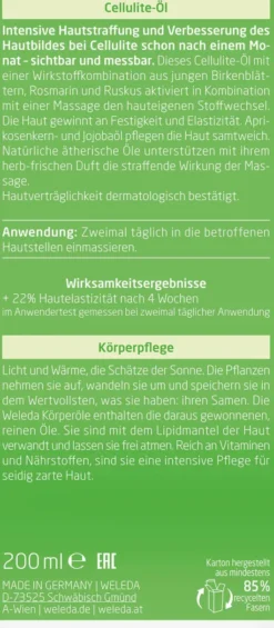 Weleda Birken-Cellulite-Öl 200 ml