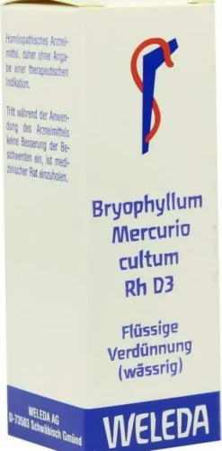 Weleda Bryophyllum Mercurio Cultum Rh D3 20 ml Dilution