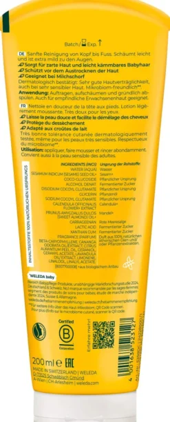 Weleda Calendula Baby & Kind Waschlotion & Shampoo 200 ml