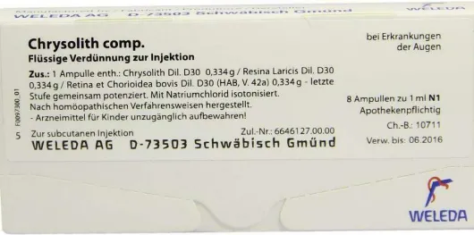 Weleda Chrysolith Comp. 8 X 1 ml Ampullen