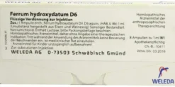 Weleda Ferrum Hydroxydatum D6 8 X 1 ml Ampullen