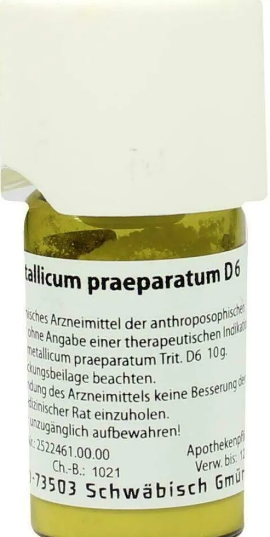 Weleda Ferrum Metallicum Praeparatum D6 20 G Trituration