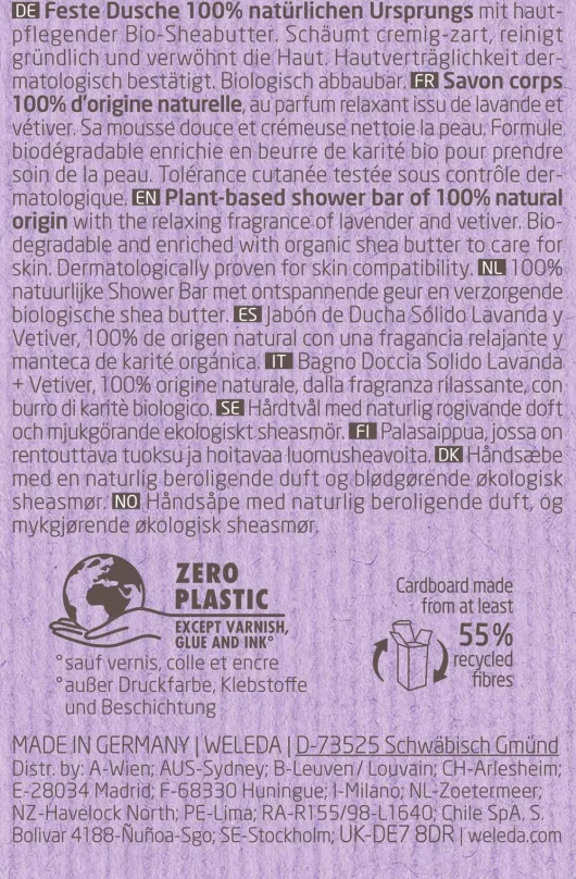 Weleda Feste Duschpflege Lavender + Vetiver 75 G