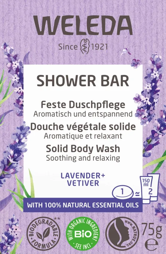 Weleda Feste Duschpflege Lavender + Vetiver 75 G