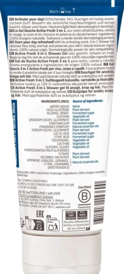 Weleda For Men Active Fresh 3 in 1 Shower Gel 200 ml