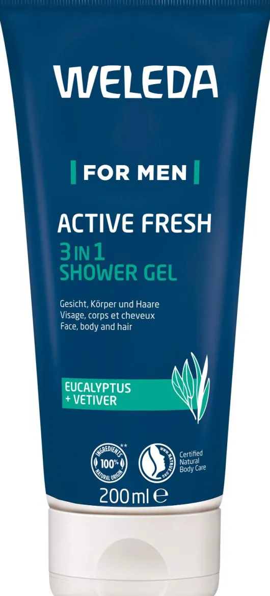 Weleda For Men Active Fresh 3 in 1 Shower Gel 200 ml