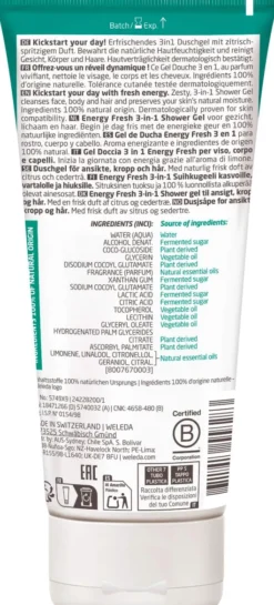 Weleda For Men Energy Fresh 3 in 1 Shower Gel 200 ml