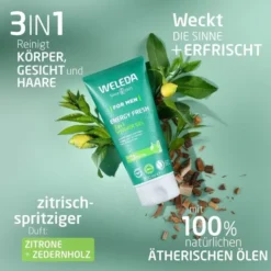 Weleda For Men Energy Fresh 3 in 1 Shower Gel 200 ml
