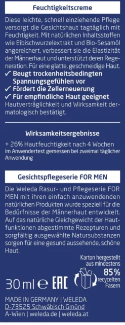 Weleda For Men Feuchtigkeitscreme 30 ml
