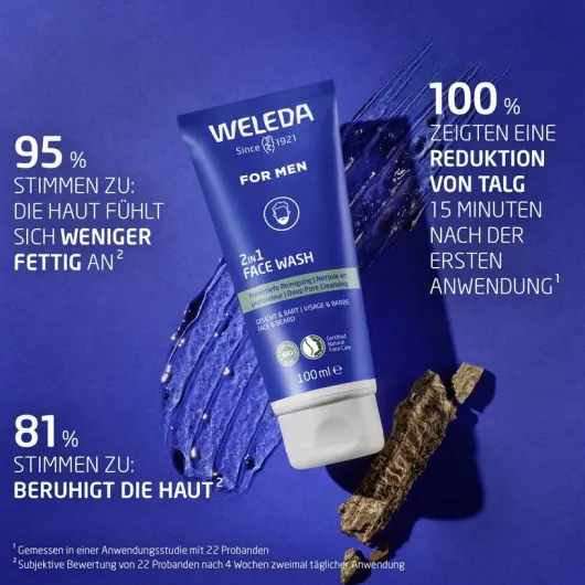 Weleda For Men 2 in 1 Face Wash 100 ml