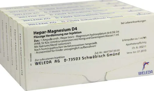 Weleda Hepar-Magnesium D4 48 X 1 ml Ampullen