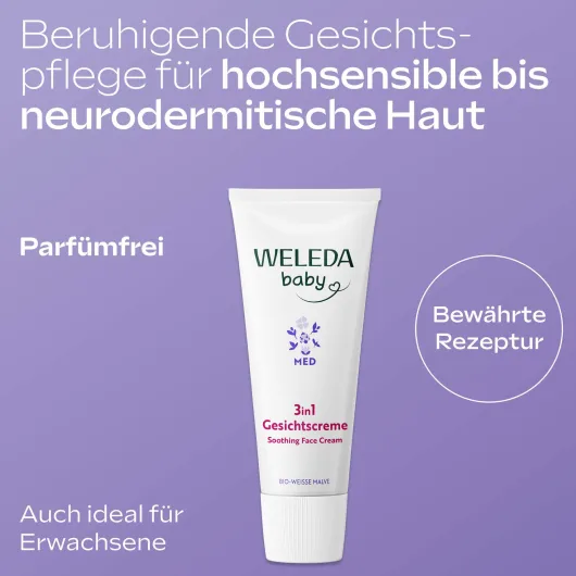 Weleda Med 3 in 1 Gesichtscreme Weiße Malve 50 ml