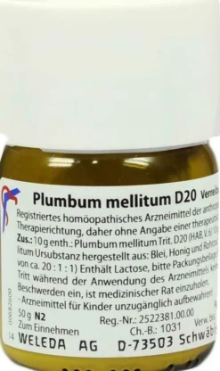Weleda Plumbum Mellitum D20 50 G Trituration