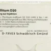 Weleda Plumbum Mellitum D20 8 X 1 ml Ampullen