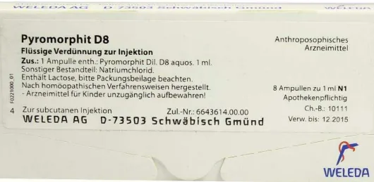 Weleda Pyromorphit D8 8 X 1 ml Ampullen