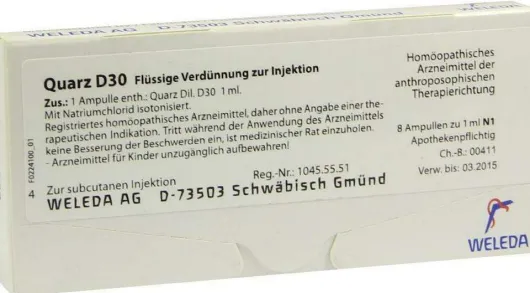Weleda Quarz D30 8 X 1 ml Ampullen