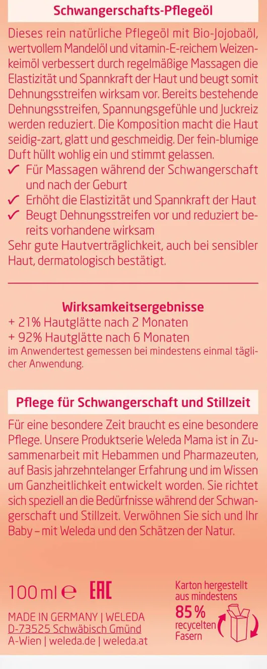 Weleda Schwangerschaftspflegeöl 100 ml