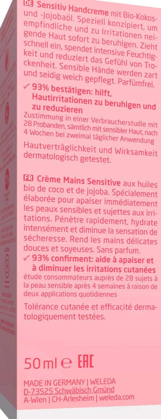 Weleda Sensitiv Handcreme 50ml