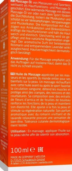 Weleda Sport Massage-Öl Arnika 100 ml