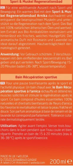 Weleda Sport und Muskel Regenerationsbad 200 ml