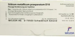 Weleda Stibium Metallicum Praeparatum D10 8 X 1 ml Ampullen