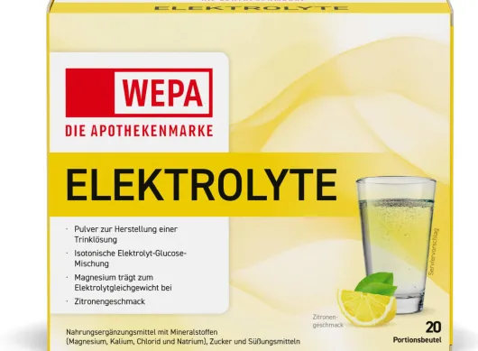WEPA Elektrolyte Pulver Zitrone 20 Beutel