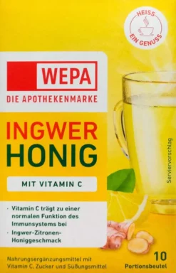 WEPA Ingwer + Honig + Vitamin C Pulver 10 x 10 g