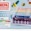 WEPA Medikamentendosierer für 7 Tage mit UV-Schutz in Regenbogenfarben