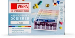 WEPA Medikamentendosierer für 7 Tage mit UV-Schutz in Regenbogenfarben