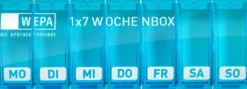 WEPA 1x7 Wochenbox Türkis + UV-Schutz