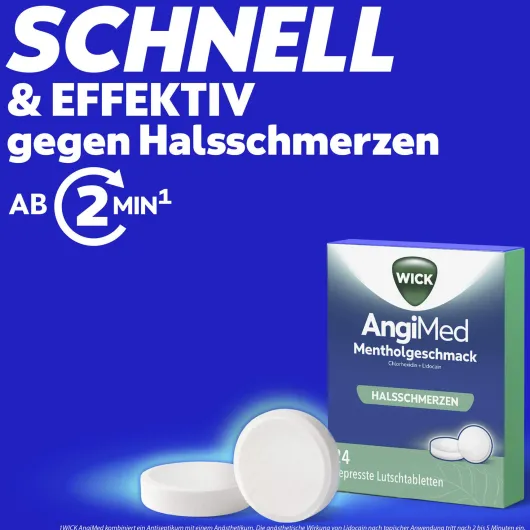 WICK AngiMed Mentholgeschmack 24 Lutschtabletten