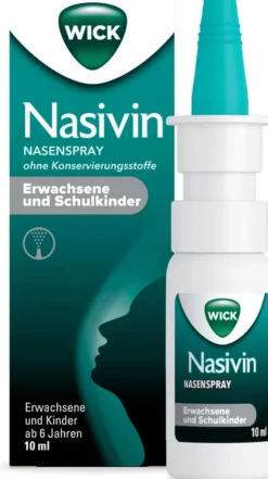 Wick Nasivin Nasenspray ohne Konservierungsstoffe Erwachsene und Schulkinder 10 ml