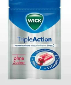 Wick TripleAction Menthol & Cassis ohne Zucker Bonbons 72 g