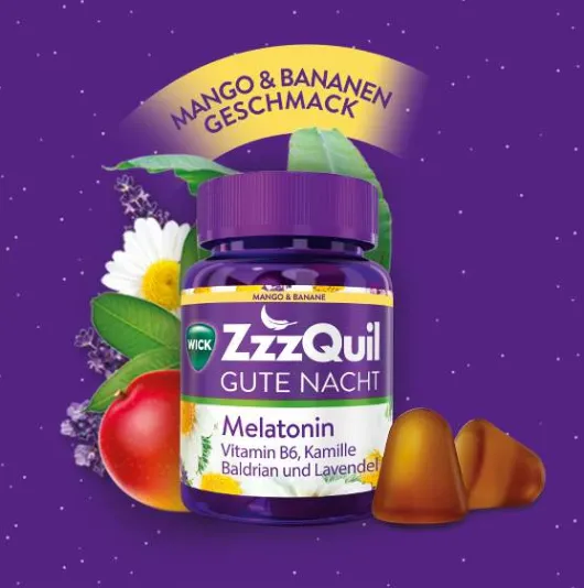 Wick ZzzQuil Gute Nacht Mango & Banane 3 x 60 Weichgummis