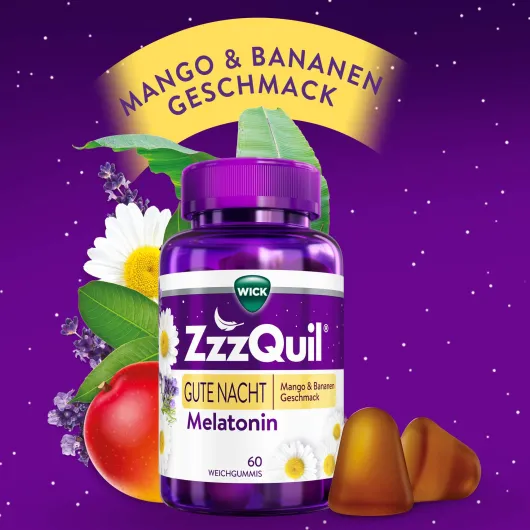 Wick ZzzQuil Gute Nacht Mango & Banane 60 Weichgummis